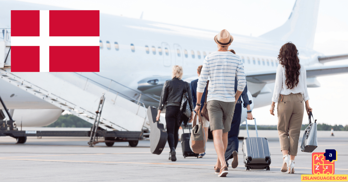 Apprendre le danois - Dans l'avion