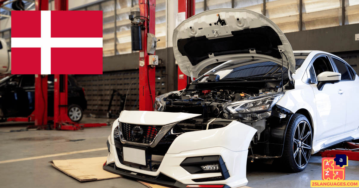 Learn Danish - Car Parts