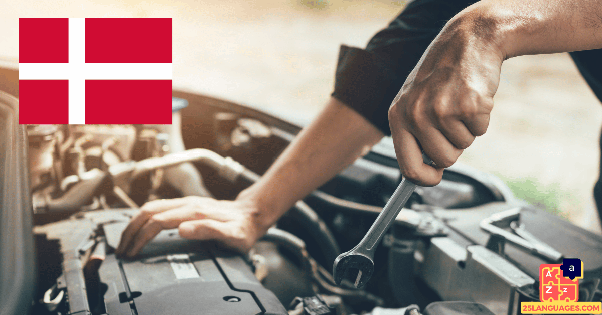 Learn Danish - Mechanic Tools