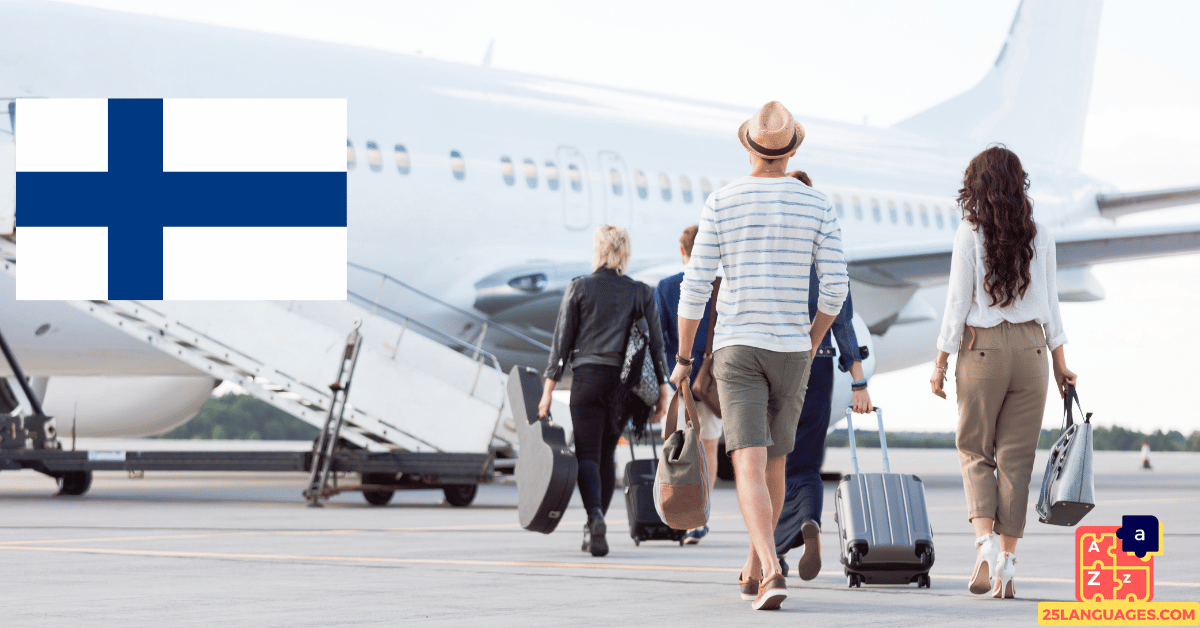 Apprendre le finnois - Dans l'avion