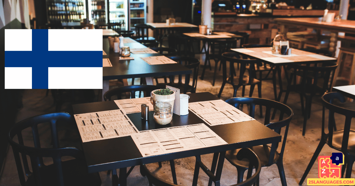 Learn Finnish - Cafe Vocabulary