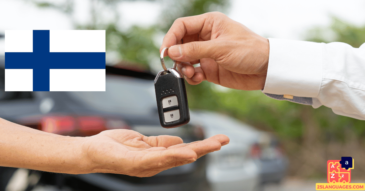 Apprendre le finnois - Vocabulaire de location de voiture
