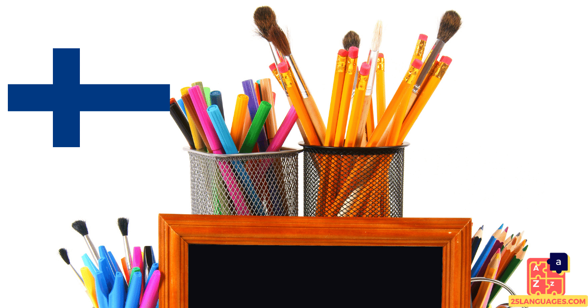 Learn Finnish - School Supplies