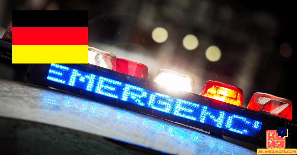 Apprendre l'allemand - Vocabulaire des urgences