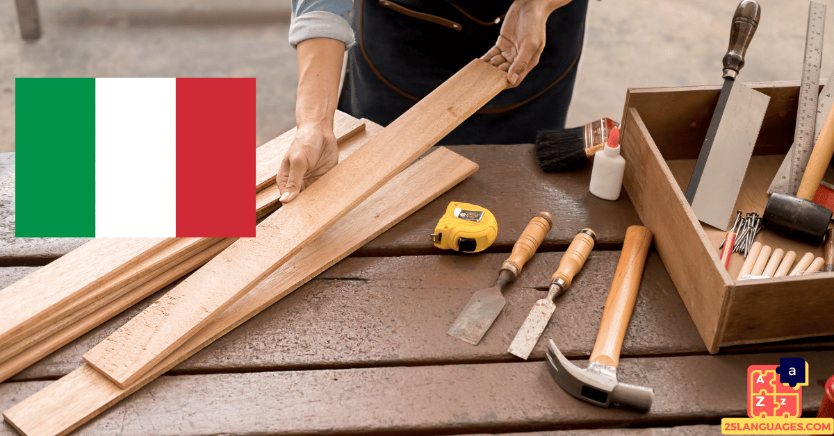 Learn Italian - Carpenter Tools