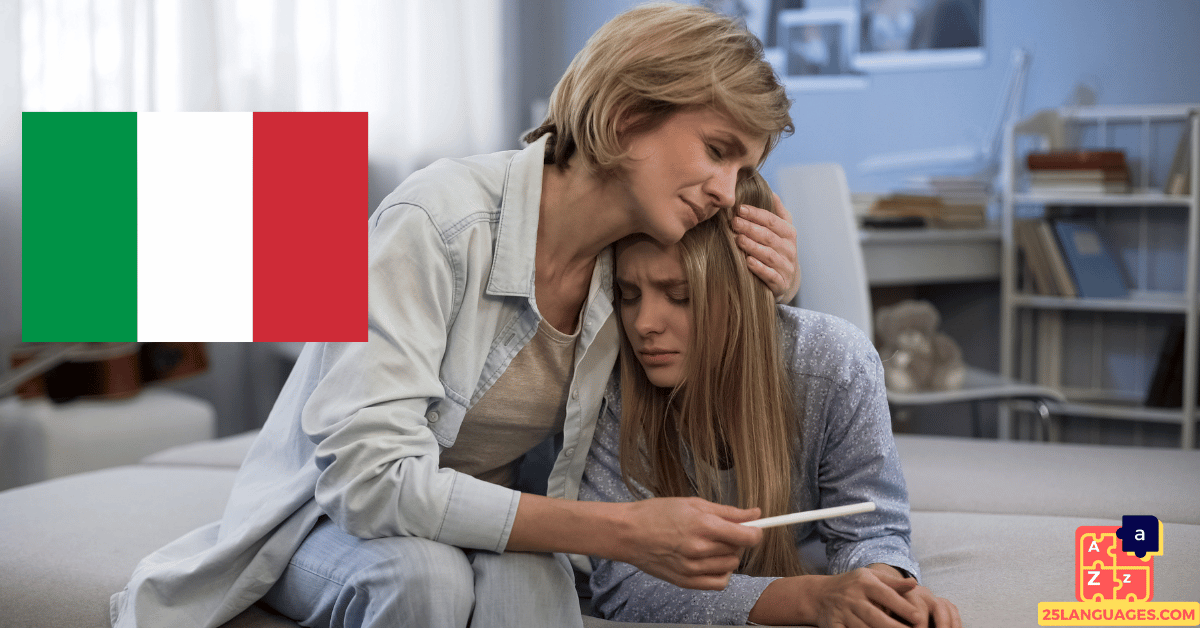 Apprendre l'italien - Consolation et soutien moral