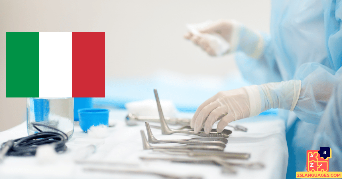 Apprendre l'italien - Instruments médicaux