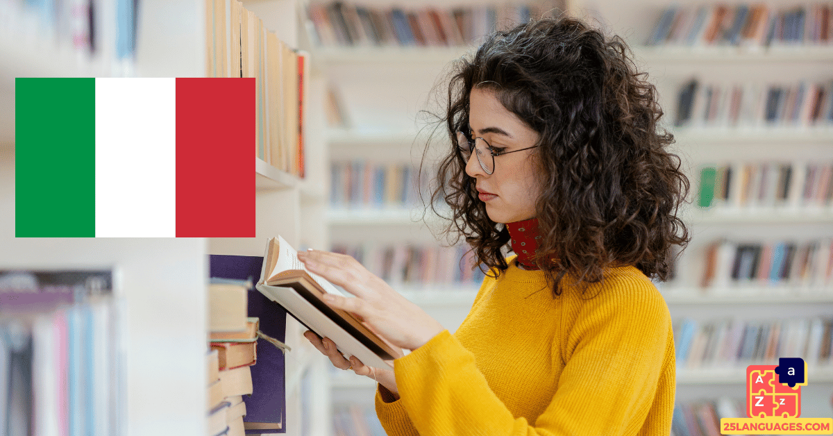Apprendre l'italien - Vocabulaire de la bibliothèque