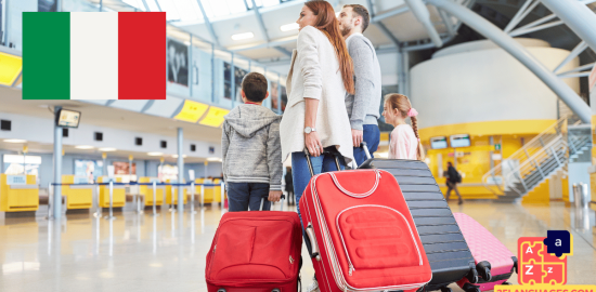 Apprendre l'italien - phrases pour les voyages et les aéroports