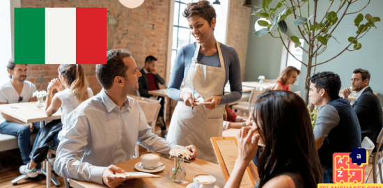 Apprendre l'italien - phrases au restaurant/café