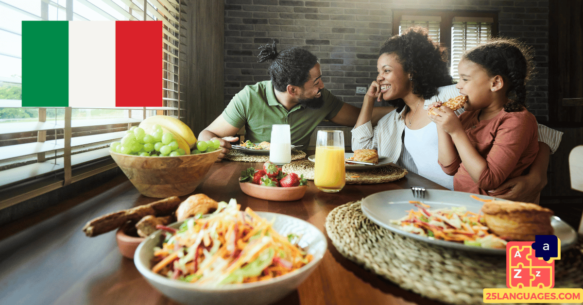 Apprendre l'italien - phrases pour conversations en famille