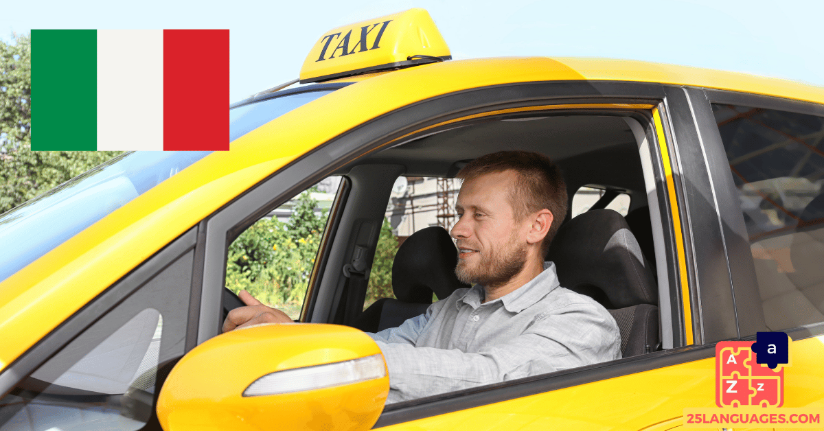 Apprendre l'italien - Phrases dans le taxi