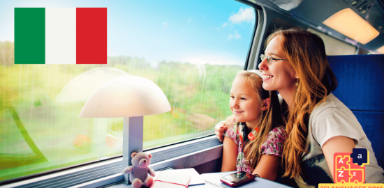 Apprendre l'italien - phrases dans le train