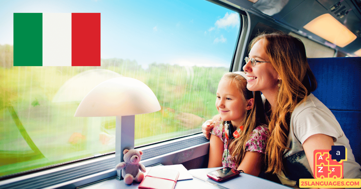 Apprendre l'italien - phrases dans le train