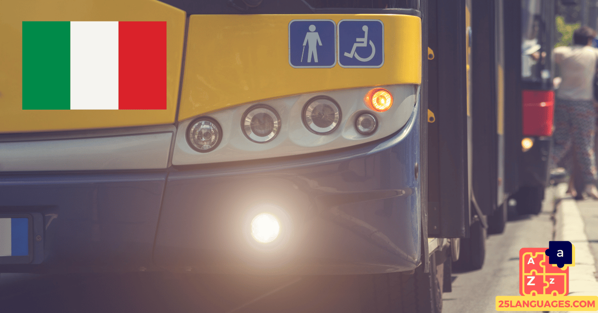Apprendre l'italien - phrases pour les transports publics