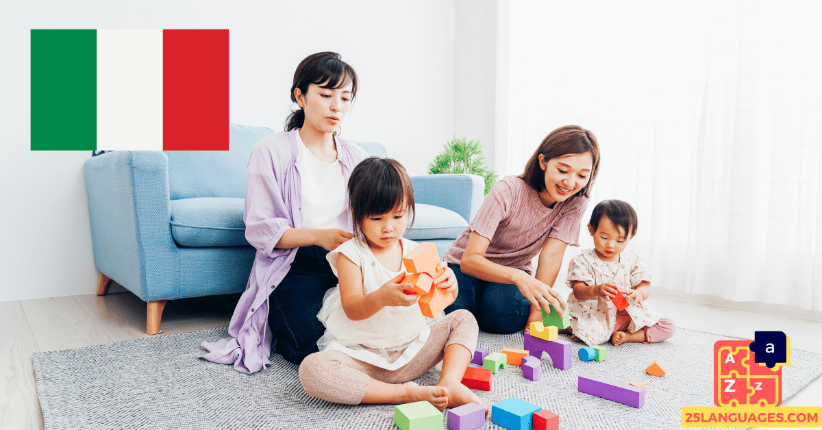 Apprendre l'italien - phrases pour élever des enfants
