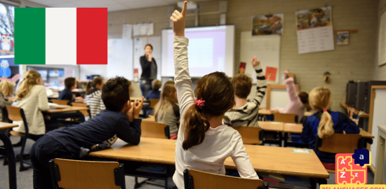 Apprendre l'italien - phrases à l'école