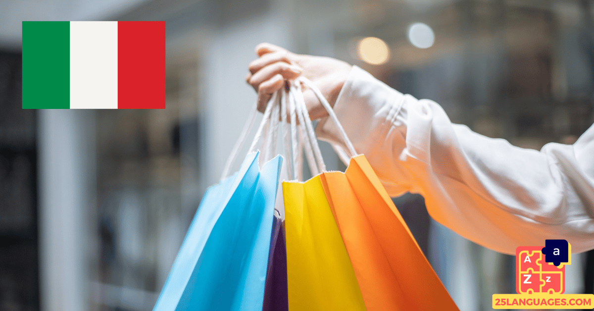 Apprendre l'italien - phrases pour faire du shopping en général