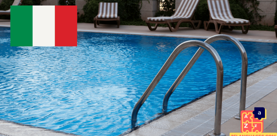 Apprendre l'italien - phrases dans la piscine