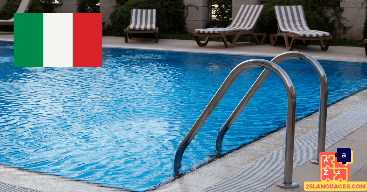 Apprendre l'italien - phrases dans la piscine
