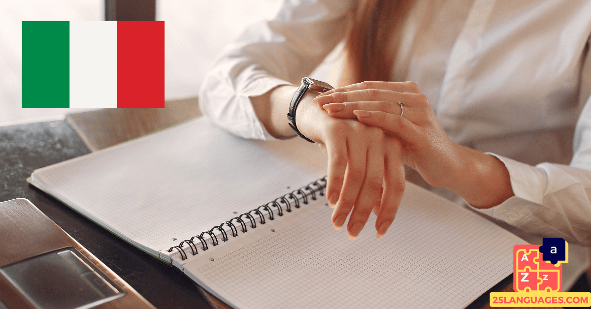 Apprendre l'italien - phrases pour lire l'heure