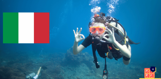 Apprendre l'italien - Équipements de natation et de plongée