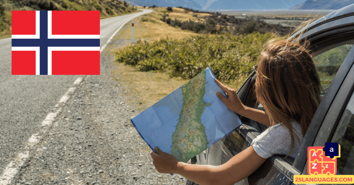 Apprendre le norvégien - phrases pour l'itinéraire et la navigation