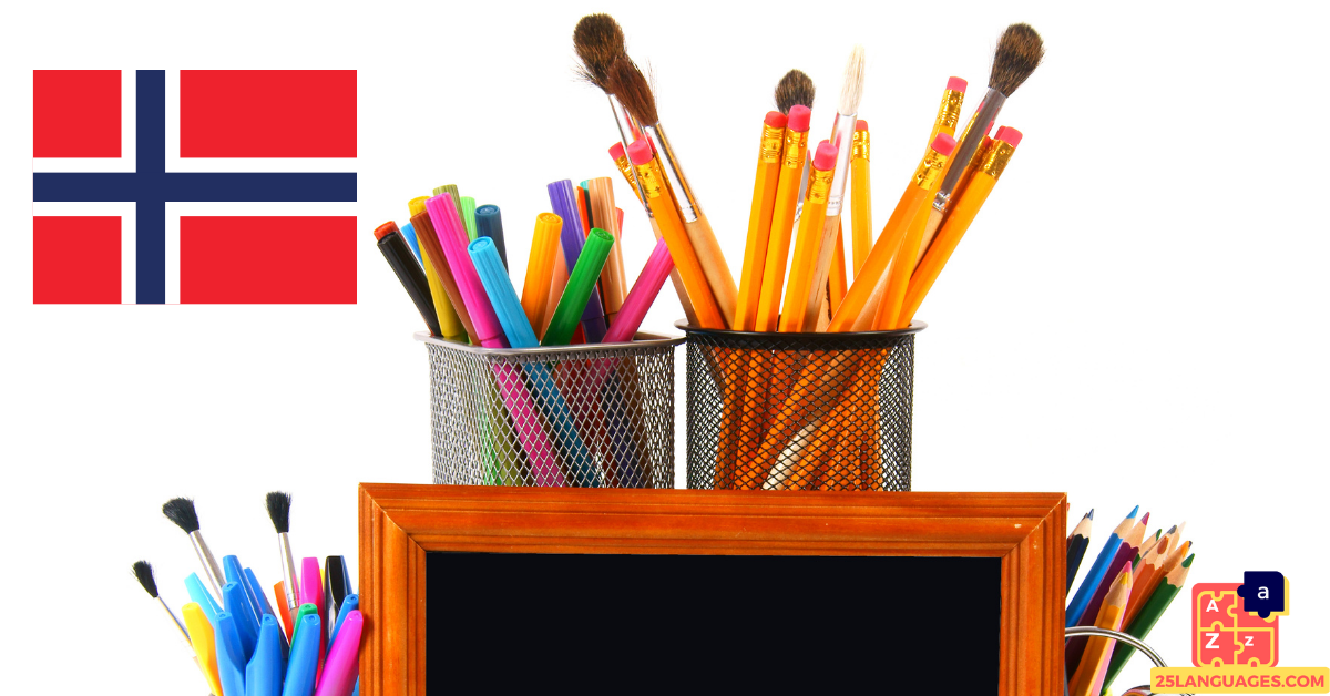 Learn Norwegian - School Supplies