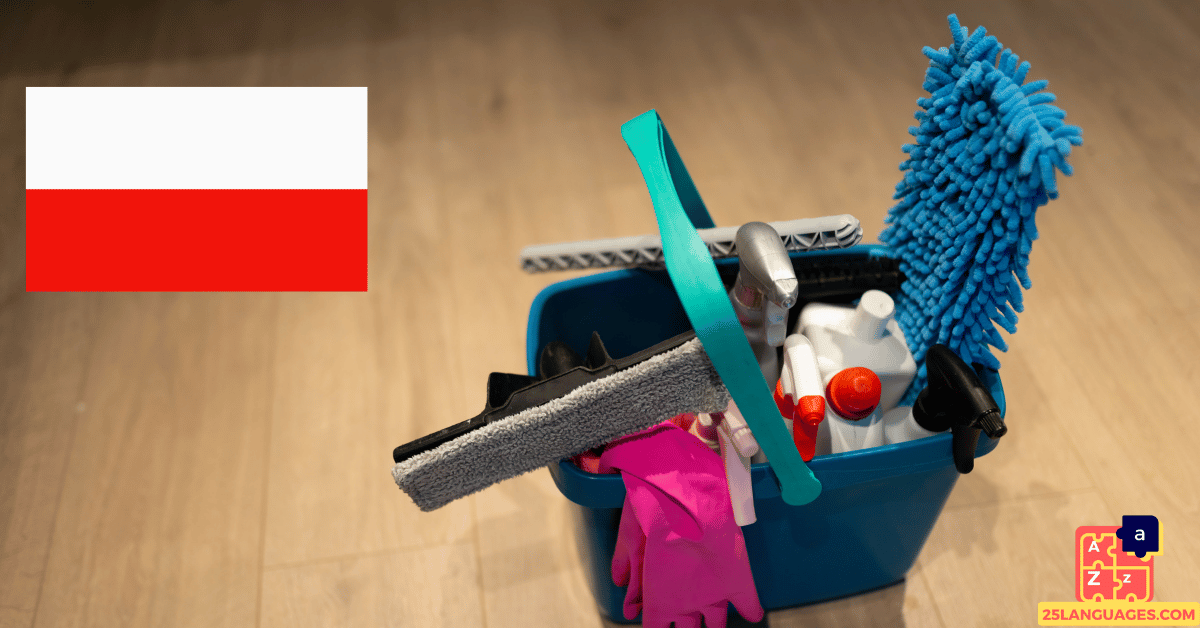 Apprendre le polonais - Produits de nettoyage