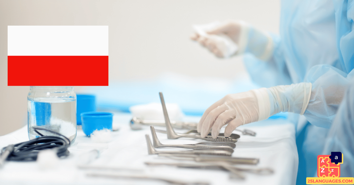 تعلم البولندية - أدوات الطبيب