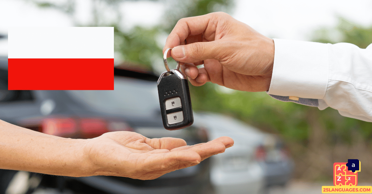 Apprendre le polonais - Vocabulaire de location de voiture