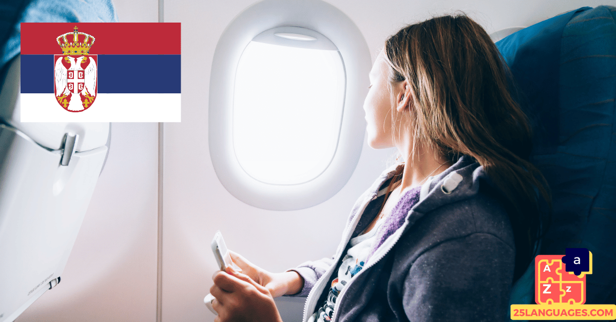 Apprendre le serbe - phrases dans l'avion