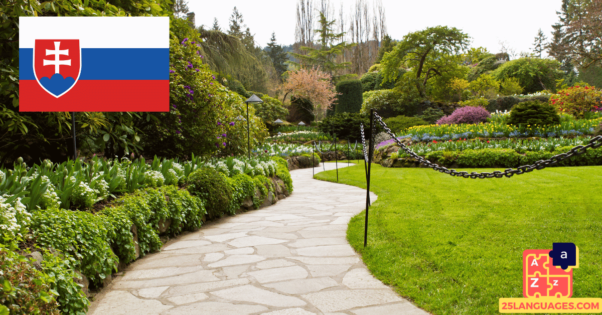 Apprendre le slovaque - Phrases dans le jardin