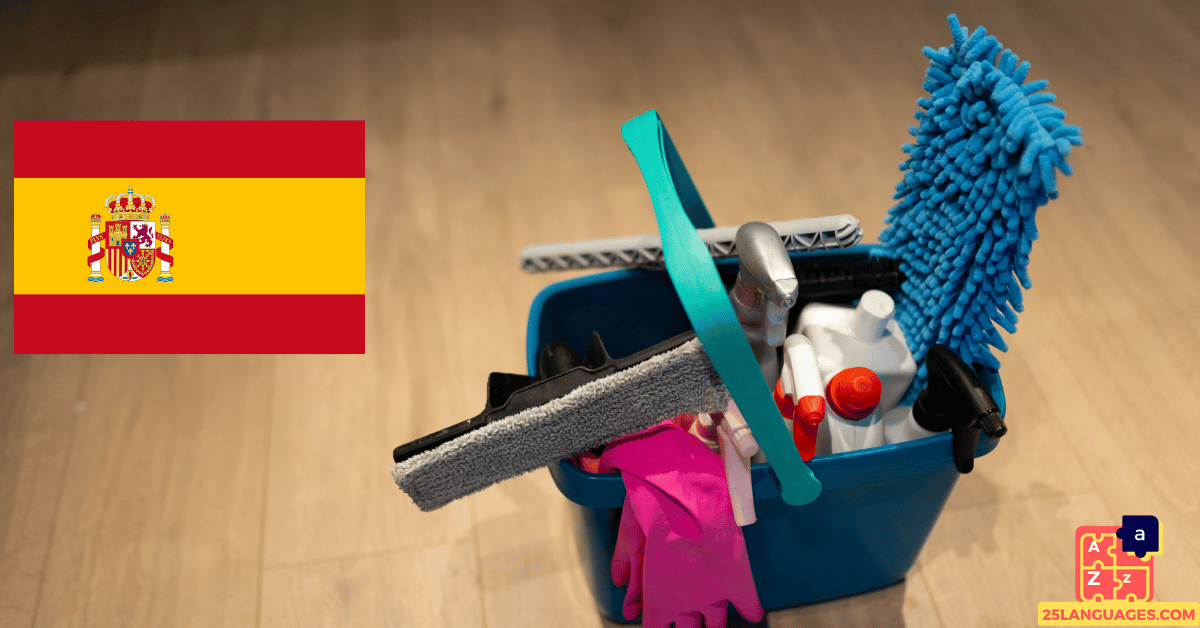 Learn Spanish - Cleaning Tools