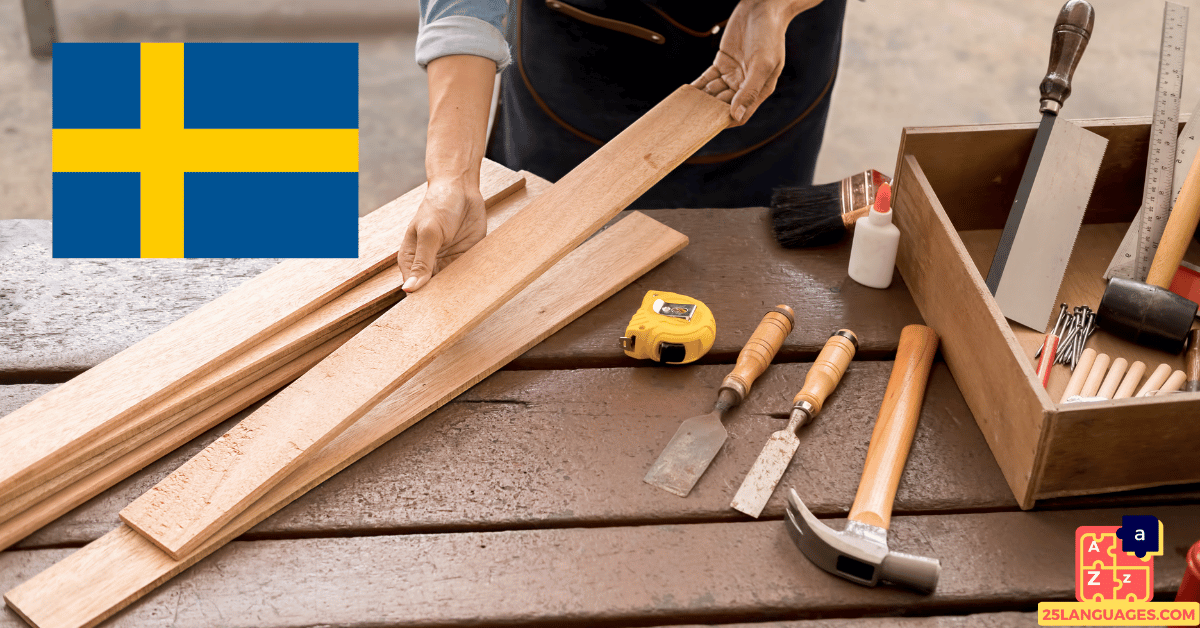 Learn Swedish - Carpenter Tools